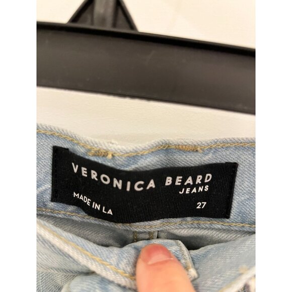 NWT Veronica Beard Taylor Relaxed Wide Leg High Rise Jean in Aire Size 27 - Picture 6 of 10